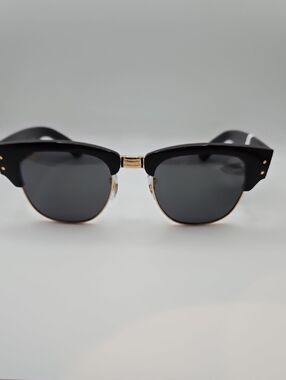Ray-Ban Black and Gold Clubmaster Sunglasses